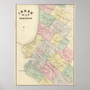 Póster Oakland index map