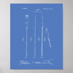 Póster Oar 1901 Patent Art - Blueprint