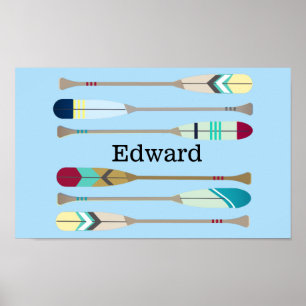 Póster Oars de estilo vintage