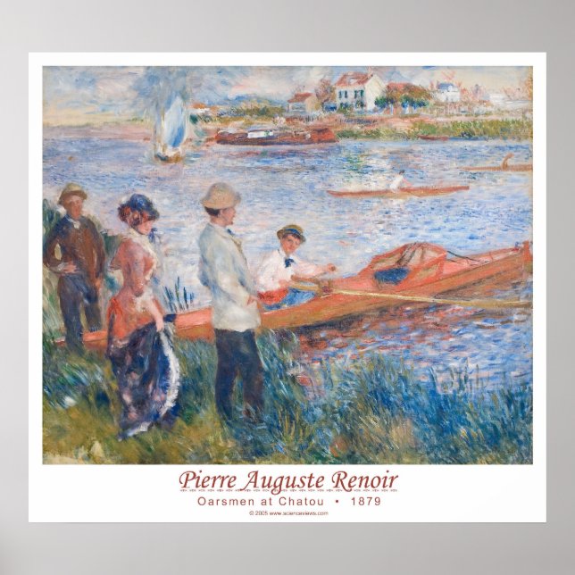 Póster Oarsmen en Chatou ・ 1879 (Frente)