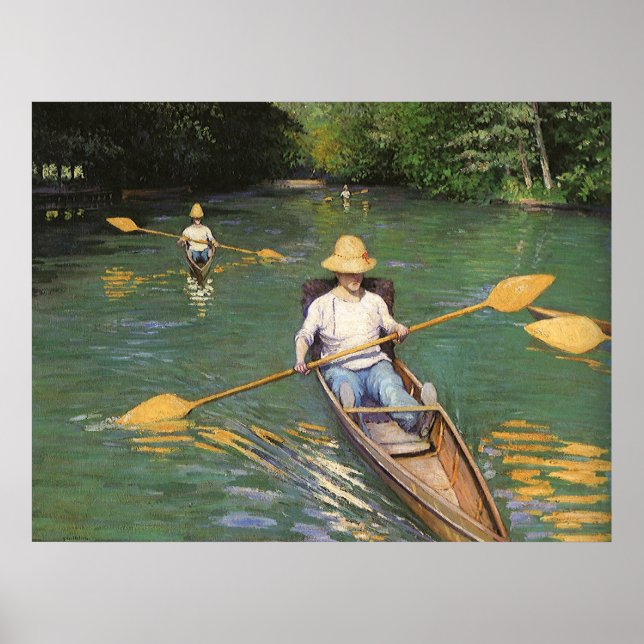 Póster Oarsmen por Gustave Caillebotte, Bella Artes de la (Frente)