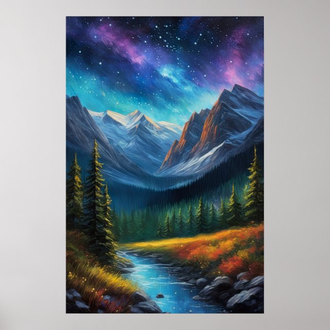 Póster Oasis celeste, valle encantador (Frente)