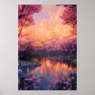 Póster Oasis de cerezo