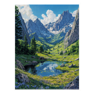 Póster Oasis de montaña