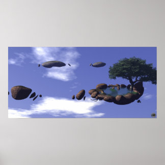 Póster Oasis flotante