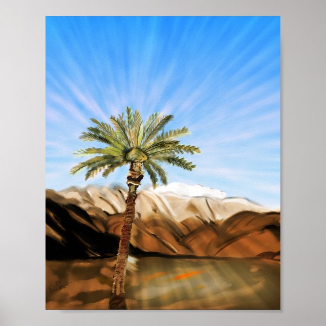 Póster Oasis iluminado por el sol: el Poster sustentador  (Frente)