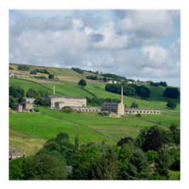 Póster Oats Royd Mill - Paisaje histórico de Yorkshire