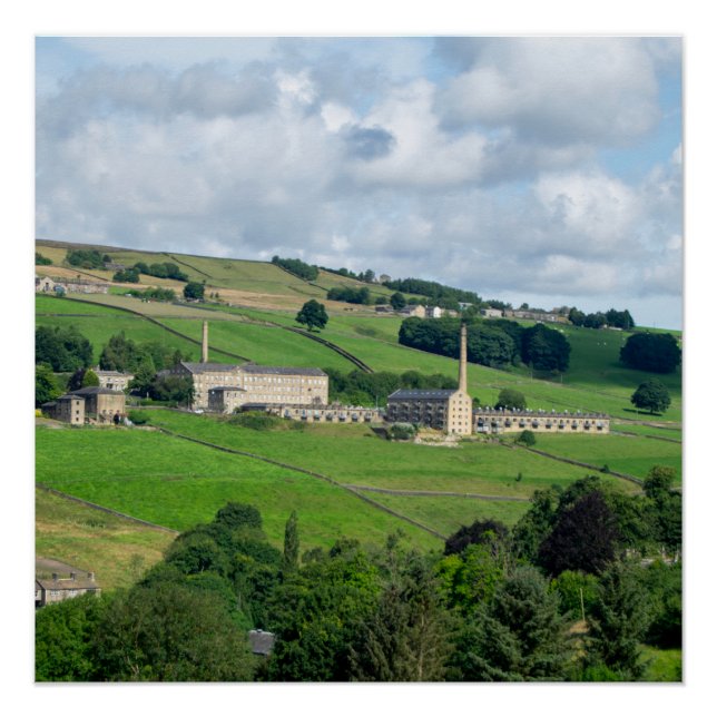 Póster Oats Royd Mill - Paisaje histórico de Yorkshire (Anverso)