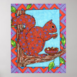 Póster Oaxacan Squirrel with Mixed Nuts