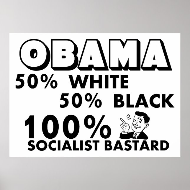 Póster Obama: ¡100% socialista! (Frente)