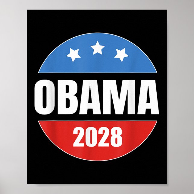Póster Obama 2028 Retro Vintage (Frente)