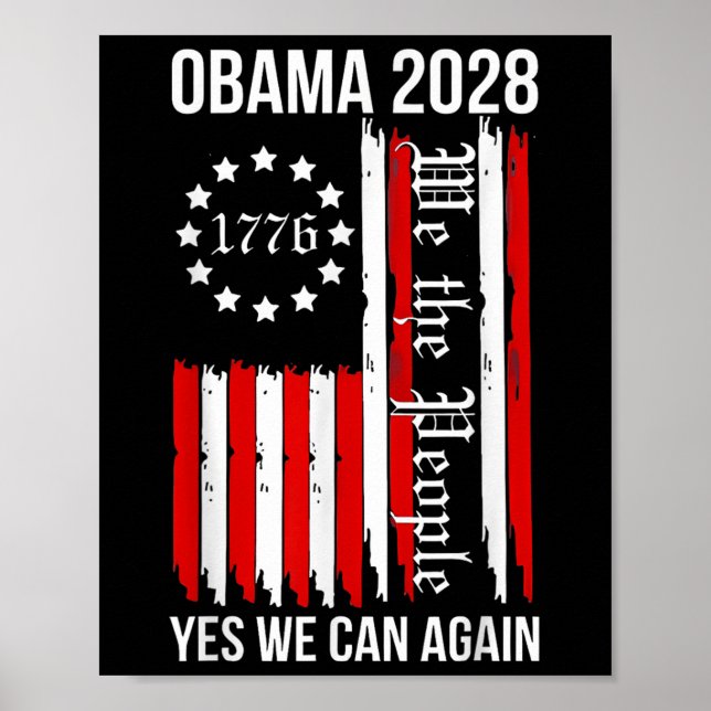 Póster Obama 2028 Sí, podemos volver a usar la bandera de (Frente)