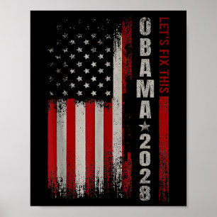Póster Obama 2028 Vota A Obama Para Las Elecciones Presid