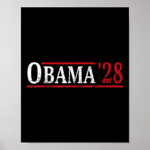Póster Obama 2028 Vota por Obama Presidente 2028 Vintage 
