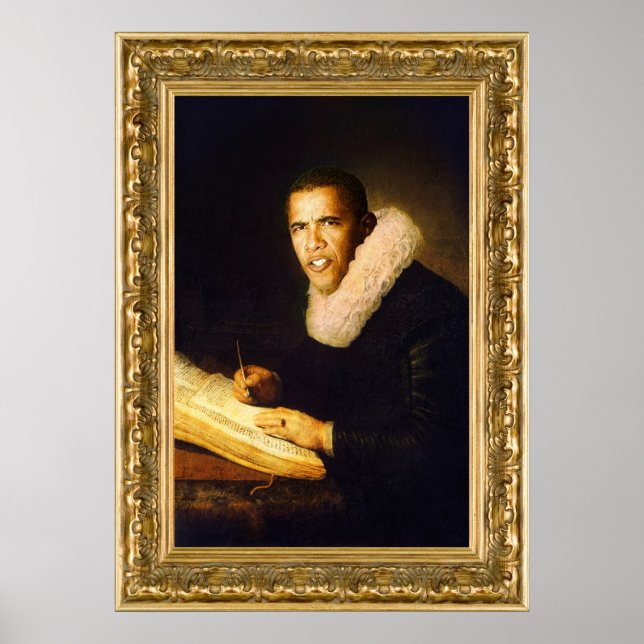 Póster Obama barroco (Frente)