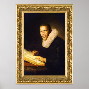 Póster Obama barroco