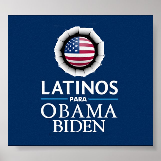 Póster Obama Biden LATINOS Poster (Frente)