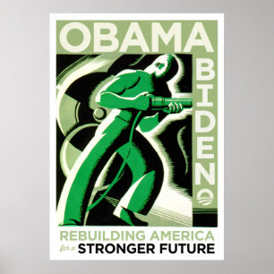 Póster Obama/Biden: Reconstrucción de América