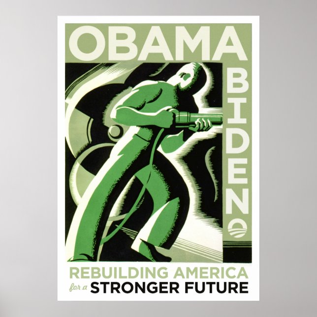 Póster Obama / Biden: Reconstruyendo América (Frente)