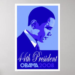 Póster Obama Blue 44th President Poster