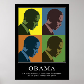 Póster Obama con "ciego de color"