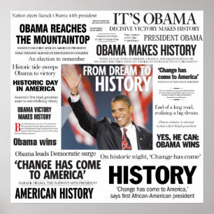 Póster Obama: Del sueño al Poster de titulares de la hist