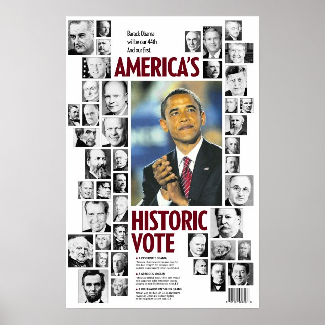 Póster Obama: El histórico Poster del voto en Estados Uni (Frente)
