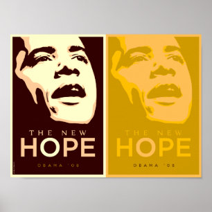 Póster Obama El Nuevo Poster De Esperanza Marrón Y Oro