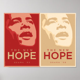 Póster Obama - El nuevo Poster rojo y tan esperanzador
