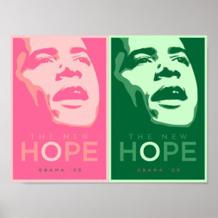 Póster Obama - El nuevo Poster rosa y verde de la esperan