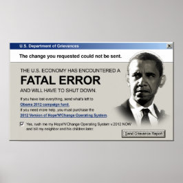Póster Obama - Error fatal: Poster de protesta