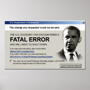 Póster Obama - error no recuperable: Poster de la