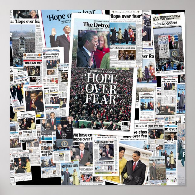 Póster Obama: Esperanza por miedo (Frente)