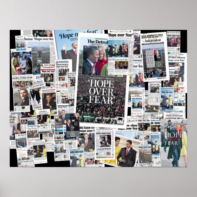 Póster Obama: Esperanza por miedo poster (Frente)