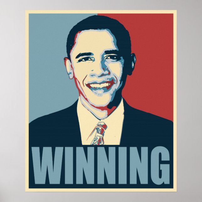 Póster Obama GANANDO 2012 (Frente)