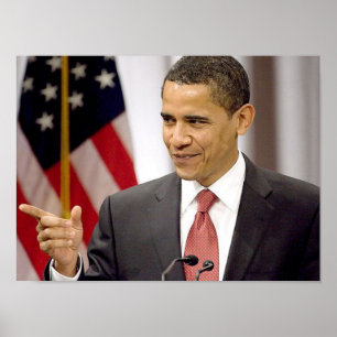 Póster Obama hablando