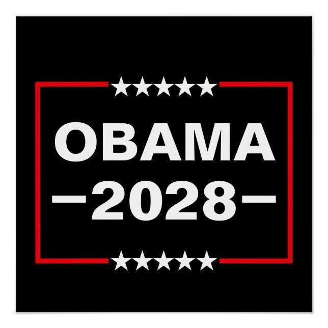 Póster Obama para el presidente 2028 (Anverso)