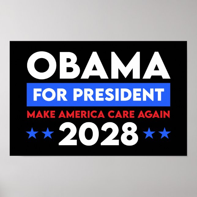 Póster Obama Para El Presidente 2028 Hará Que Estados Uni (Frente)