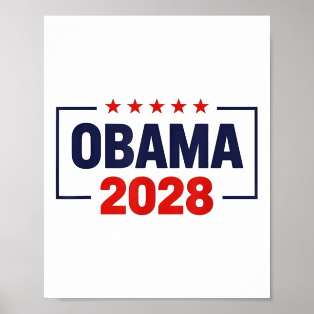 Póster Obama Para El Presidente 2028 Obama 2028 (Frente)