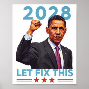 Póster Obama Para El Presidente 2028 Obama 48º Presidente