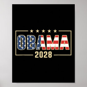 Póster Obama para la cosecha de la bandera 2028 de Obama