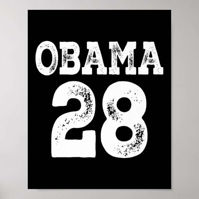 Póster Obama Para Presidente 2028 Jersey 28 Premium (Frente)