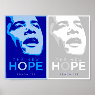 Póster Obama - poster azul y blanco de la nueva esperanza