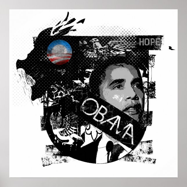 Póster Obama: Poster de esperanza por Ryan (Frente)