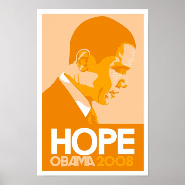 Póster Obama - Poster Naranja de Esperanza (Frente)