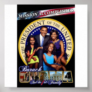 Póster obama-primera familia