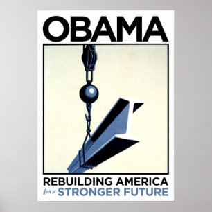 Póster Obama: Reconstruyendo América