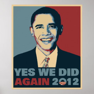 Póster Obama reeligió 2012