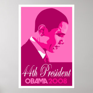 Póster Obama Rosa oscuro Poster presidente 44