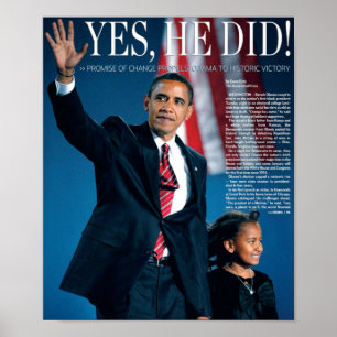 Póster Obama: Sí, lo hizo Poster